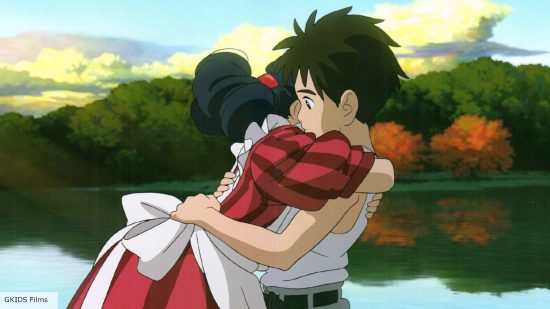 how to watch the boy and the heron: boy and woman hugging
