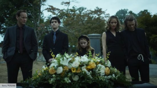 The Lambert family attend a funeral