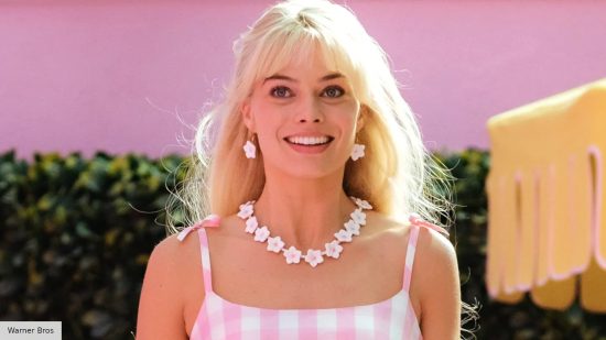 Margot Robbie smiling in Barbie