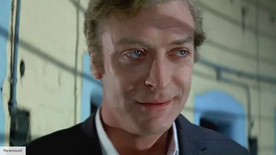 Michael Caine standing in jail in The Italian Job