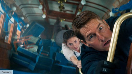 Mission Impossible 7 Easter eggs: Tom Cruide and Haley Atwell on a train