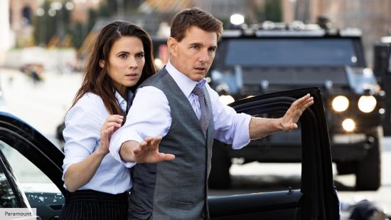 Mission Impossible 7: Hayley Atwell and Tom Cruise as Grace and Ethan