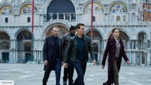 Mission Impossible 7 post credits: Simon Pegg, Ving Rhames, Tom Cruise, and Rebecca Ferguson in Mission Impossible 7