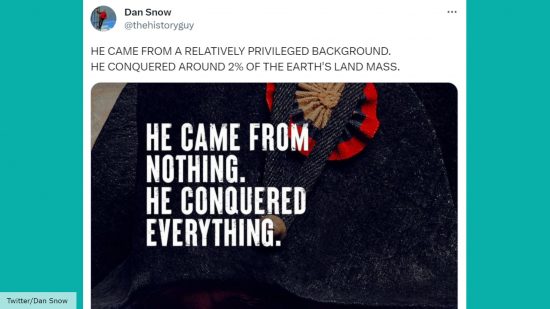 Dan Snow hilariously corrects Napoleon poster