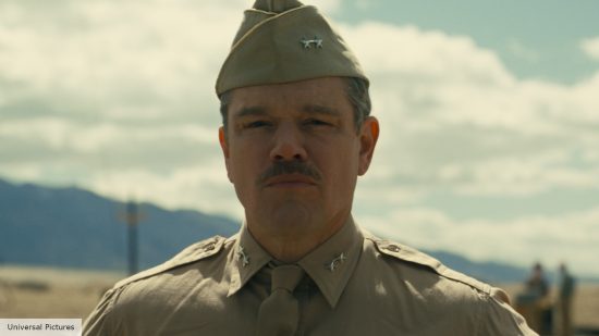Matt Damon as General Groves in Oppenheimer