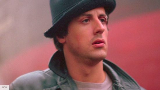 Sylvester Stallone with pink background