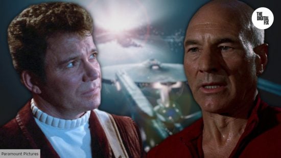Star Trek movies in order - William Shartner as Kirk and Patrick Stewart as Picard