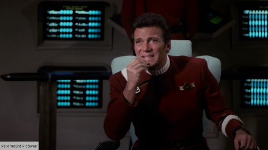 William Shatner as Admiral Kirk in The Wrath of Khan