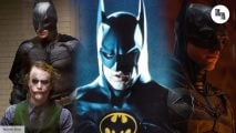 Batman movies in order: Christian Bale in the Dark Knight, Michael Keaton in Batman (1989) and RObert pattinson in The Batman