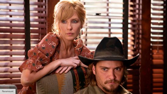Beth Dutton explained: Kelly Reilly as Beth and Luke Grimes as Kayce Dutton