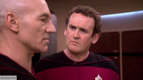 Colm Meaney as Chief Miles O'Brien in Star trek TNG finale all good things