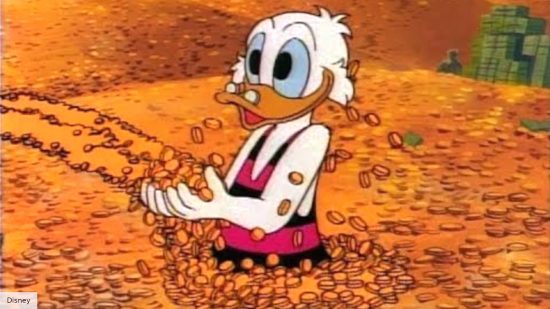 Disney Plus price: Scrooge McDuck in his vault full of money
