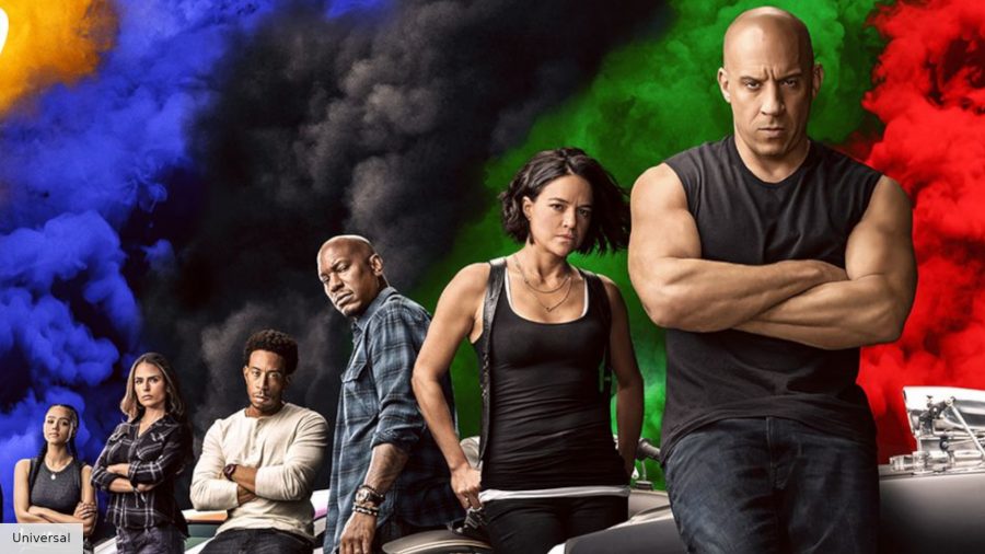 Vin Diesel, Michelle Rodriguez, Ludacris, and Jordana Brewster in the Fast and Furious cast