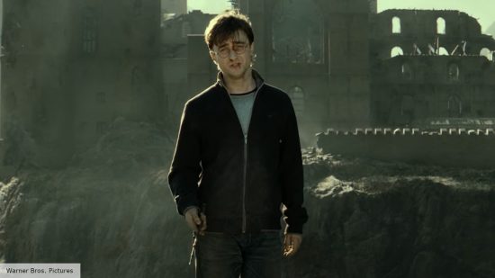 Daniel Radcliffe as Harry Potter in the Deathly Hallows Part 2 finale