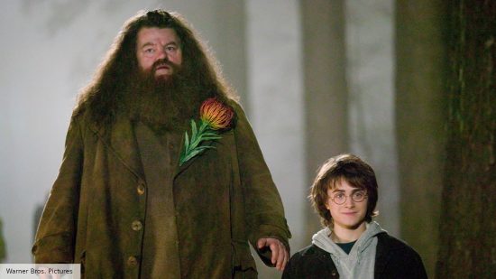 Hagrid facts - Robbie Coltrane and Daniel Radcliffe in Harry Potter and the Goblet of Fire