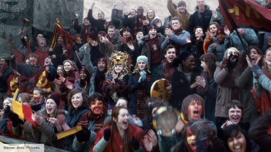 Harry Potter - Luna Lovegood and Gryffindor supporters at Quidditch