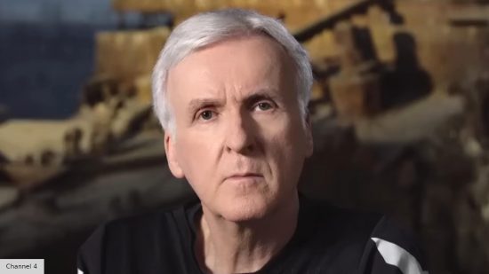James Cameron looking into the camera