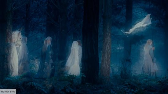 Elves leaving Middle-earth in Lord of the Rings movies