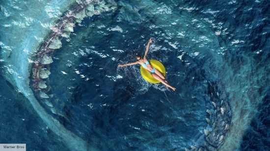 Meg 2 ending explained: a woman floating in the sea