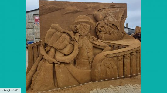 One Piece sand sculpture