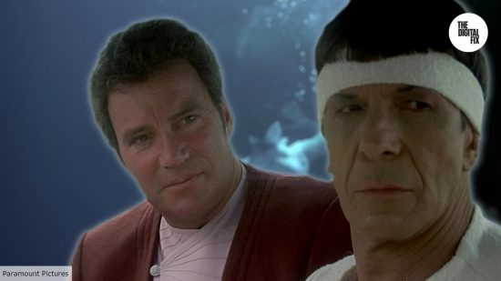 William Shatner and Leonard Nimoy as Kirk and Spock in Star Trek The Voyage Home