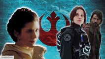 Princess Leia, Jyn Erso, and Cassian Andor from Star Wars