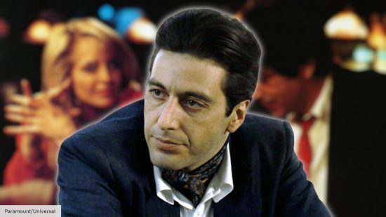 Al Pacino in The Godfather 2 over an image of Sea of Love