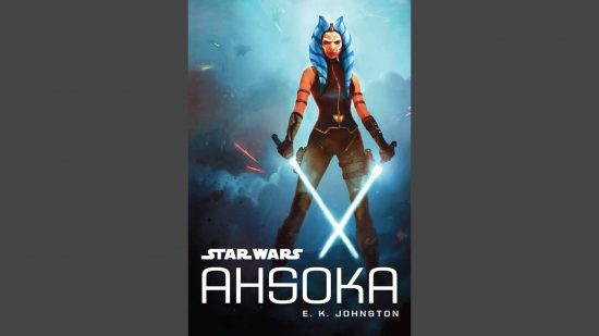 Best Star Wars novels: Ahsoka. Image shows the book's cover, which features its titular character holding two lightsabres.