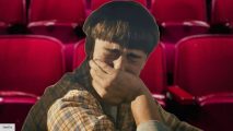 These prestige film festivals are an introvert's nightmare, honestly: Noah Schnapp as Will Byers crying in Stranger Things