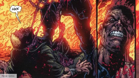 Nick Fury strangled a man with his intestines in the Marvel Comics