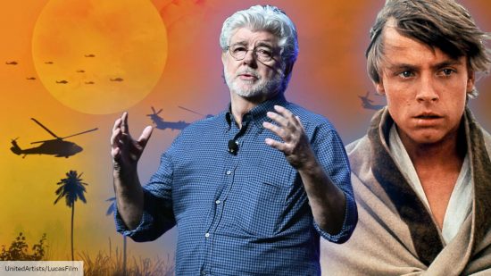 George Lucas, Mark Hamill as Luke Skywalker in Star Wars, and the helicopter shot from Apocalypse Now