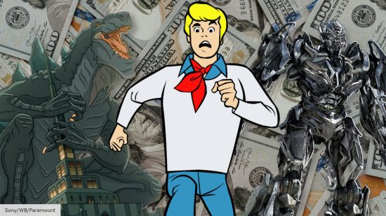 Godzilla, Fred Jones from Scooby-Doo, and Megatron from Transformers