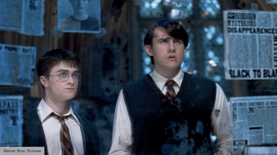 Daniel Radcliffe and Matthew Lewis as Harry Potter and Neville Longbottom
