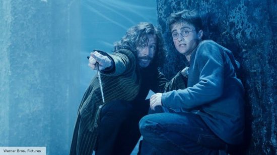 Gary Oldman as Sirius Black and Daniel Radcliffe as Harry Potter in Order of the Phoenix