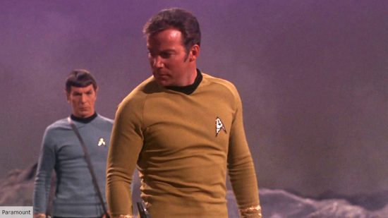 William Shatner as Kirk and Leonard Nimoy as Spock in TOS