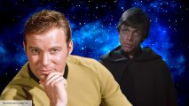 William Shatner as Kirk in Star Trek, and Mark Hamill as Luke Skywalker in Star Wars