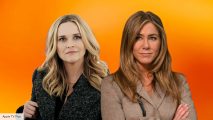The Morning Show cast: Jennifer Aniston and Reese Witherspoon as Alex and Bradley in The Morning Show