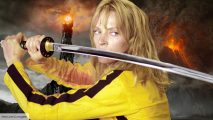 Uma Thurman in Kill Bill, and the eye of Sauron in The Lord of the Rings