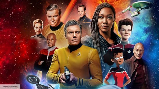 The captains of all the Star Trek series