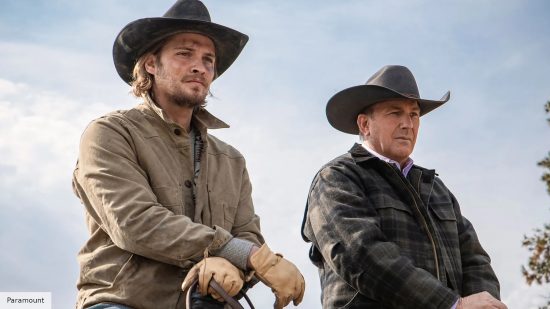 Yellowstone season 5 part 2 release date: Luke Grimes and Kevin Costner as Kayce and John in Yellowstone