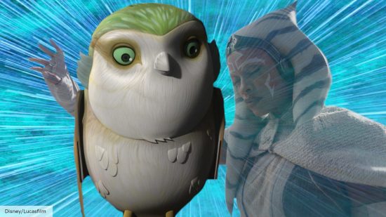 Ahsoka's white owl, Morai, in Star Wars