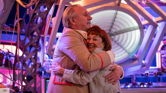 Peter Davison and Janet Fielding in Dcotor Who Tales of the TARDIS
