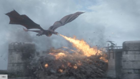 Aegon explained: A dragon destroys a castle