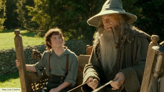 Gandalf explained: Gandalf and Frodo riding a wagon in The Shire during The Fellowship of the Ring
