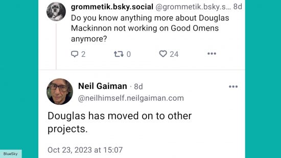 Neil Gaiman confirmed that Douglas Mackinnon has departed Good Omens season 3
