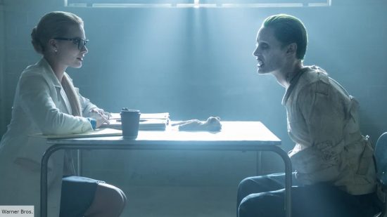 Margot Robbie as Harley Quinn and Jared Leto as the Joker in Suicide Squad