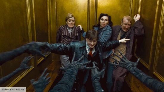 Dementors attack Harry Potter in the Ministry of Magic during Deathly Hallows