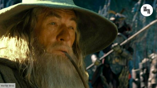 Gandalf with Easterlings in the background Lord of the Rings