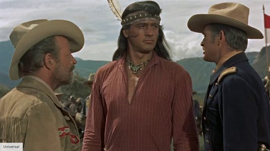 Rock Hudson playing a Native American in Taza Son of Cochise