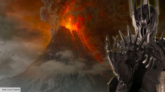 Mount Doom: Sauron standing in front of Mount Doom in Mordor
